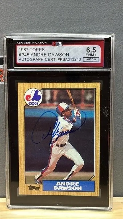 Grade 6.5 KSA TOPPS 1987 Andrew Dawson Autograph