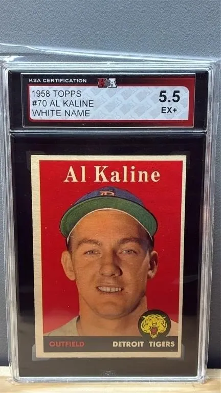 Grade 5.5 KSA TOPPS 1958 Al Kaline Baseball Card.