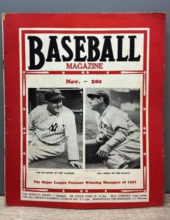 Baseball Magazine November 1937.