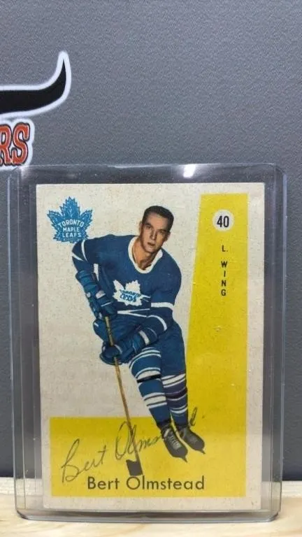 1959-60 Parkhurst Bert Olmstead Autographed