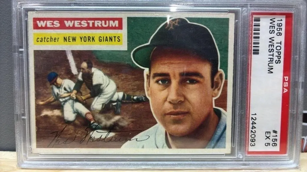 Grade 5 PSA TOPPS 1956 Wes Westrum Baseball Card