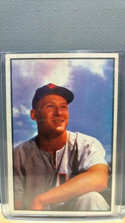 1953 Bowman Colour Jackie Jensen Baseball Card.