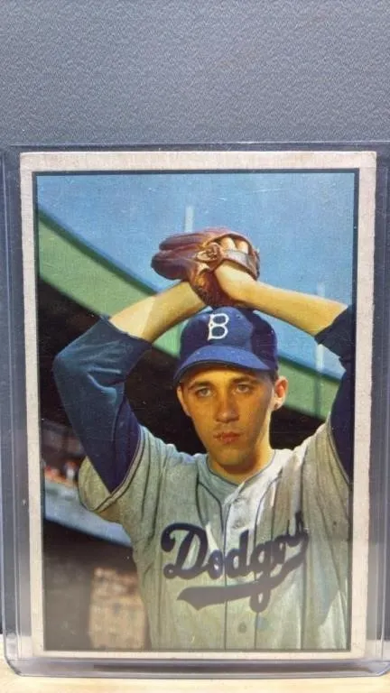 1953 Bowman Colour Billy Loes Baseball Card. *SC