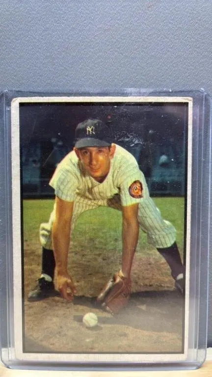 1953 Bowman Colour Billy Martin Baseball Card.