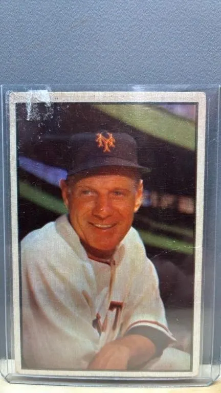 1953 Bowman Colour Leo Durocher Baseball Card. *C