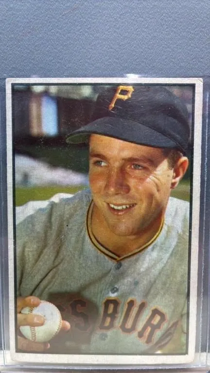 1953 Bowman Colour Bob Friend Baseball Card. *SC