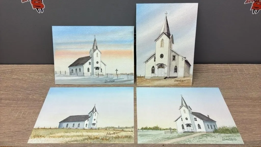 4 Original Watercolour Paintings by Ernest