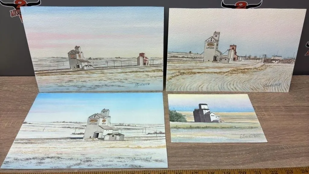 4 Original Watercolour Paintings by Ernest