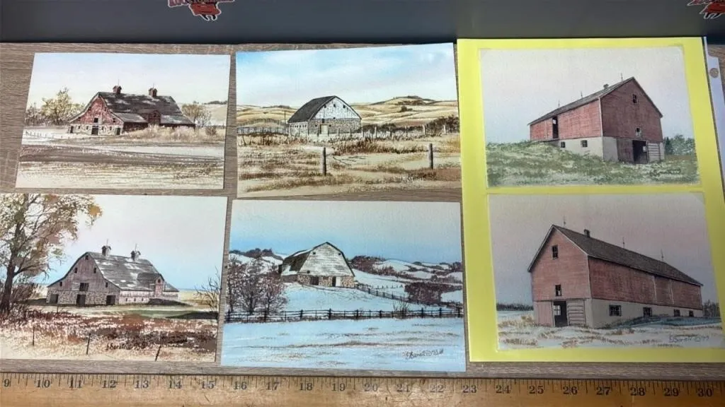 6 Original Watercolour Paintings by Ernest