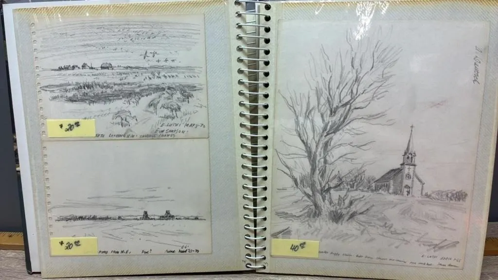 Album of Ernest Luthi Sketches. 15 Pages. Book 2