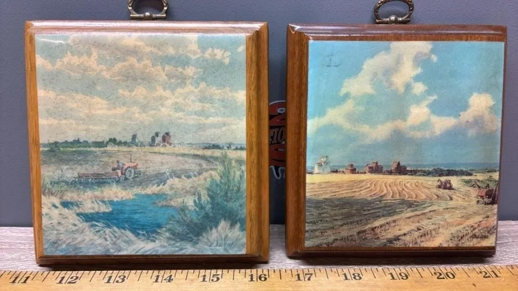 2 Small E. Luthi Prints on Wood.
