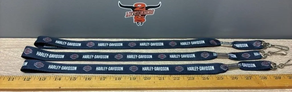 3 Harley Davidson Lanyards.