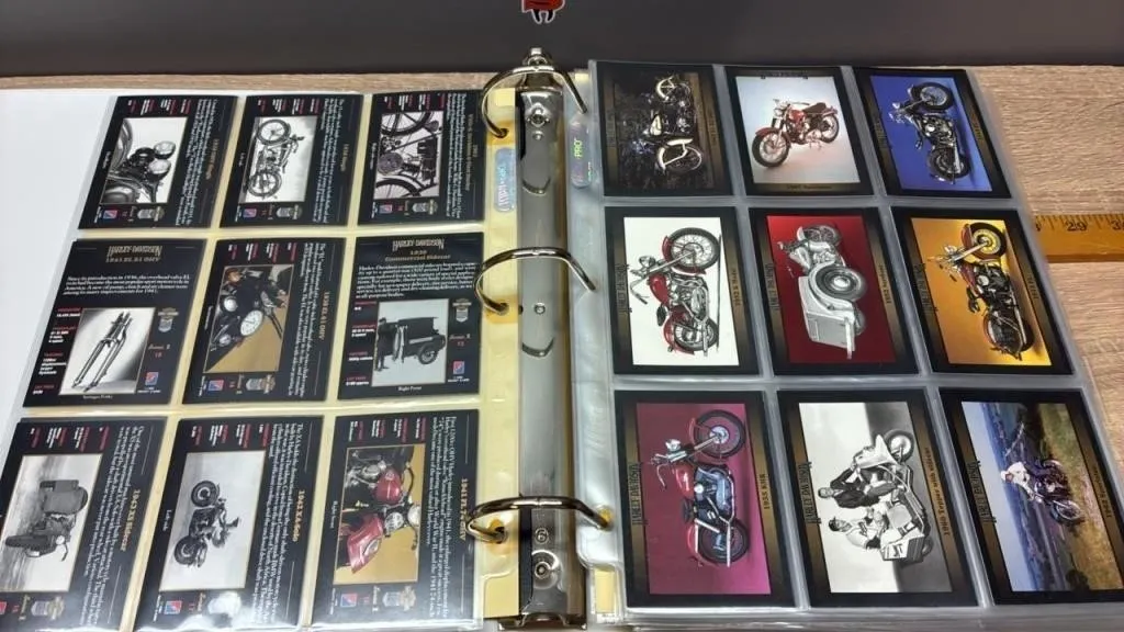 Binder of Harley Davidson Collector Cards.