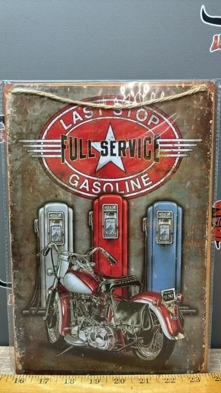 Decorative Tin Sign - Last Stop. 8�x12�.