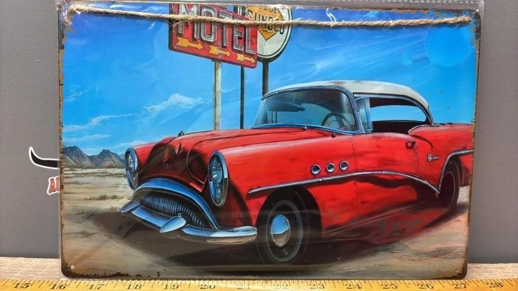 Decorative Tin Sign - Old Ride. 8�x12�.