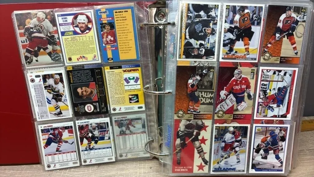 Binder of Asst. Sports Cards. Hockey, Football,