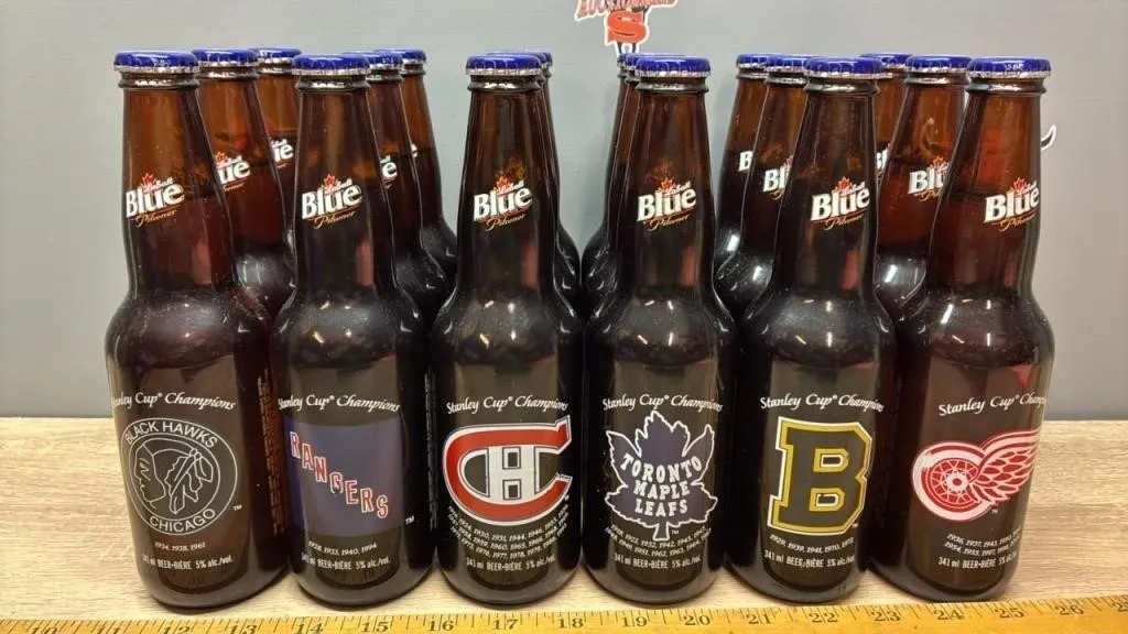 24 Labatt Blue Collector Bottles - Stanley Cup