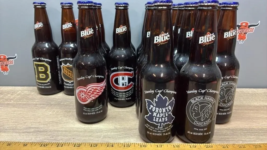 24 Labatt Blue Collector Bottles - Stanley Cup