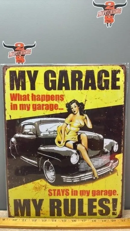Decorative Tin Sign - My Rules. 12�x16�.