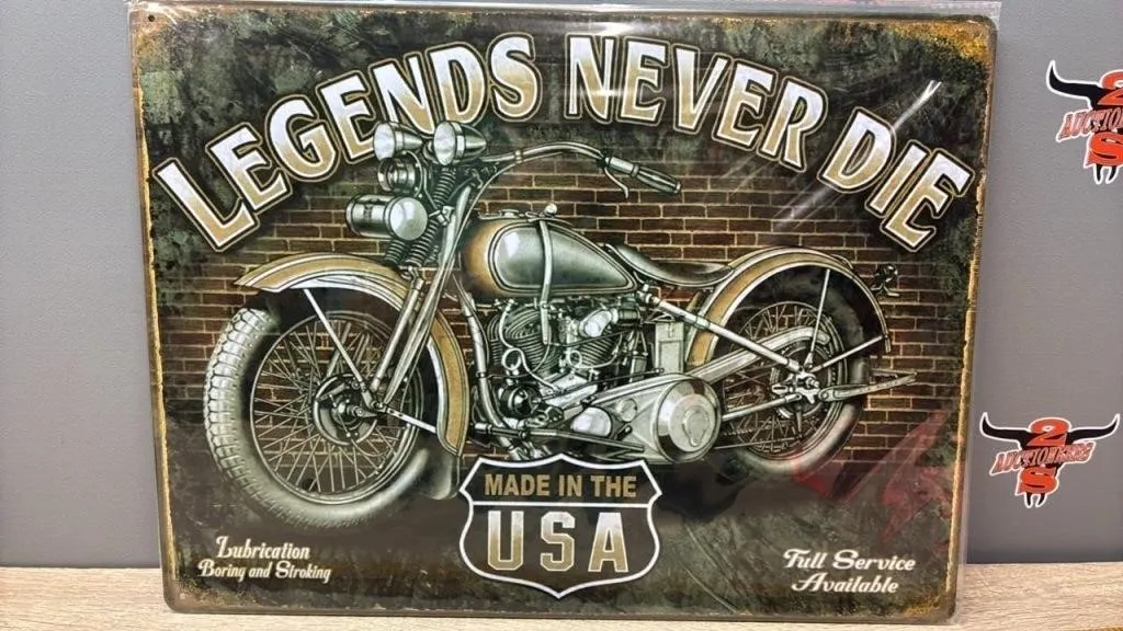 Decorative Tin Sign - Full Service. 12�x16�.