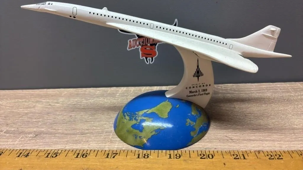 Cast Resin Spirit of Concorde Airplane