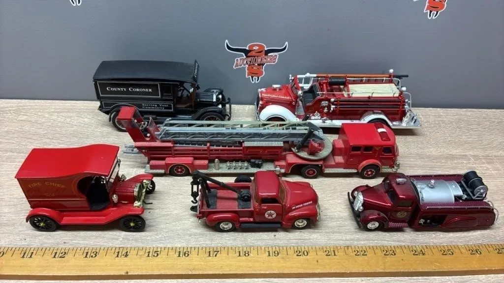 7 Toy Emergency Vehicles. China.