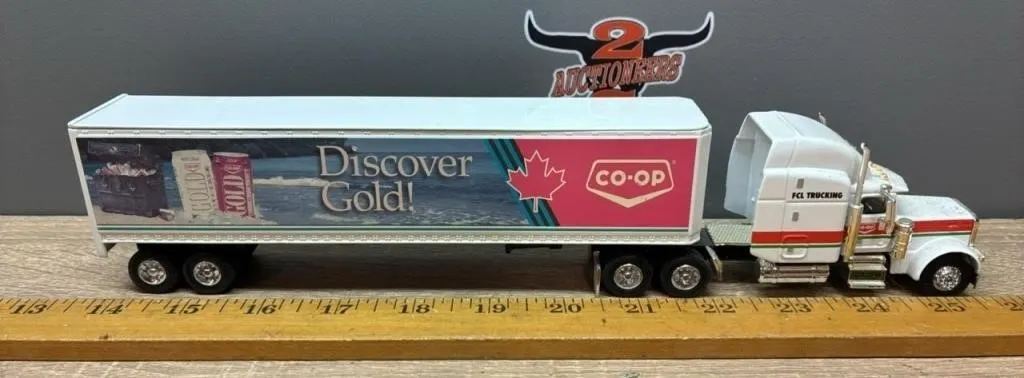 1:64 Co-Op Semi Truck & Trailer Coin Bank.
