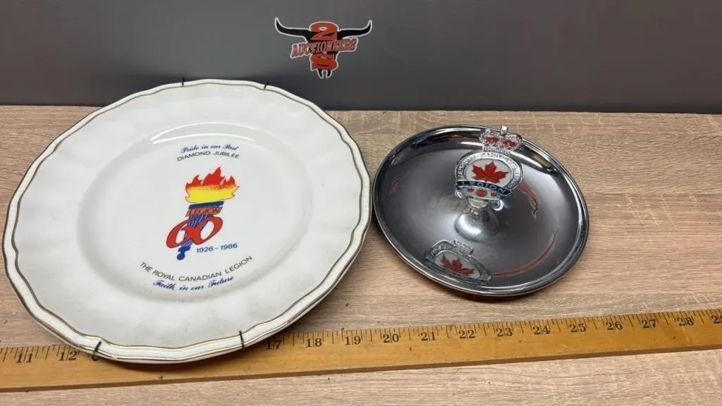 Royal Canadian Legion Collector Plate, and Change