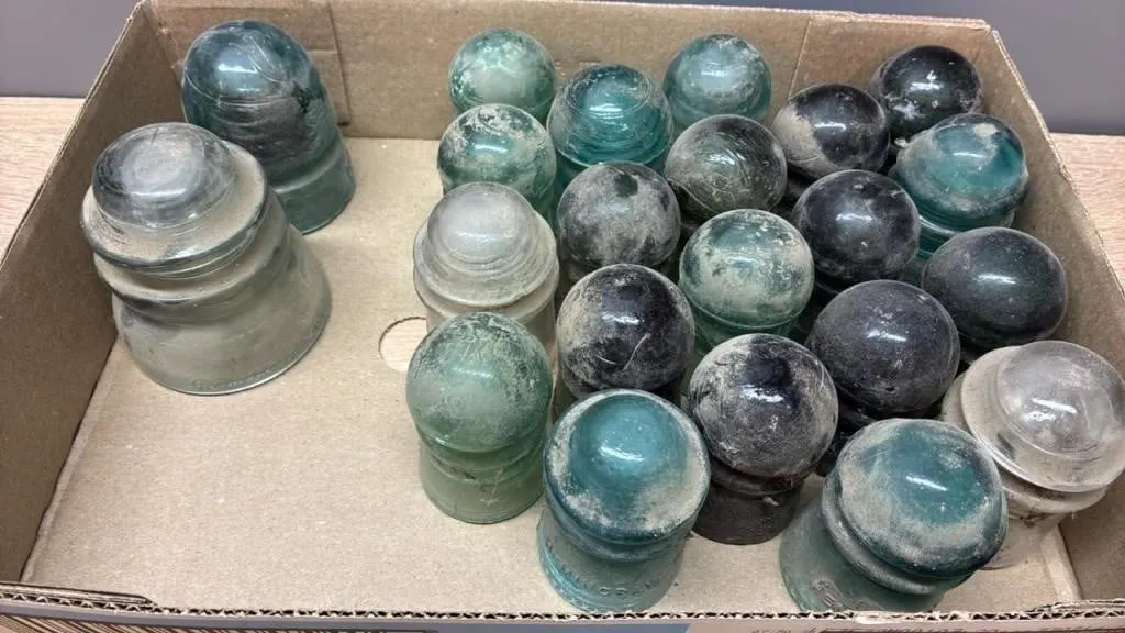 Asst. Glass Insulators. *NO SHIPPING