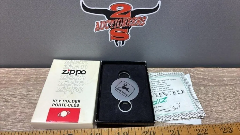 Vintage Zippo John Deere Keychain. *SC