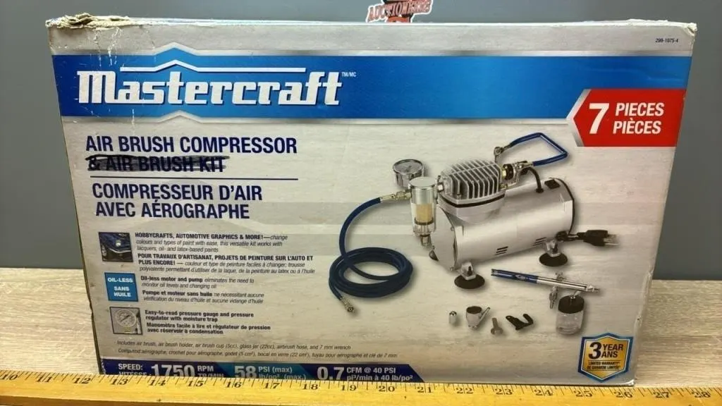 Airbrush Compressor. NO AIRBRUSH IN BOX.