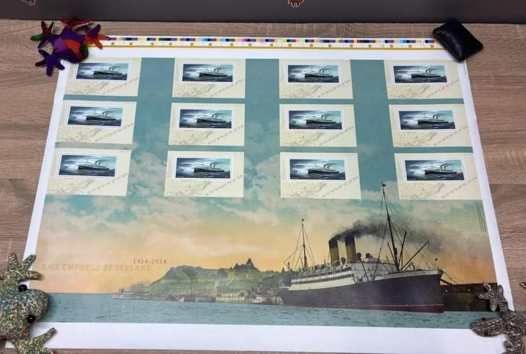 Empress of Ireland Canada Stamp Set.