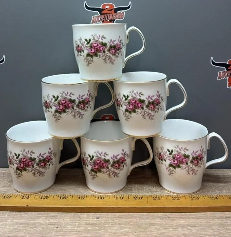6 Royal Albert Lavender Rose Mugs. *FC