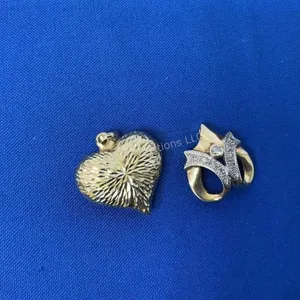 Two Gold Pendants marked 14K, approx 5 grams Total