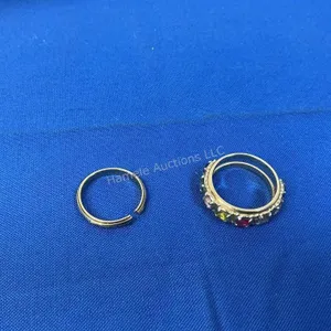 Two Rings marked 14K, approx 7.7 grams Total