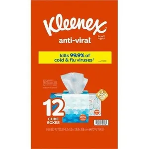 Kleenex Anti-Viral Facial Tissues 55ct 12pk