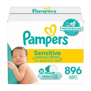 Pampers Sensitive Baby Wipes 896ct