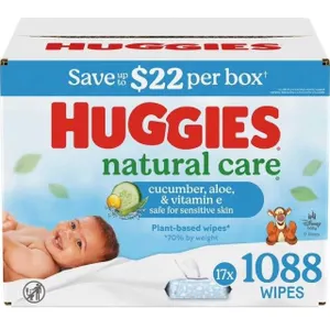 Huggies Natural Care Baby Wipes 1088ct 17pk