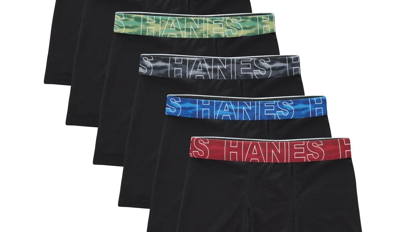 Hanes Boys Performance Boxer Briefs Large 6pk