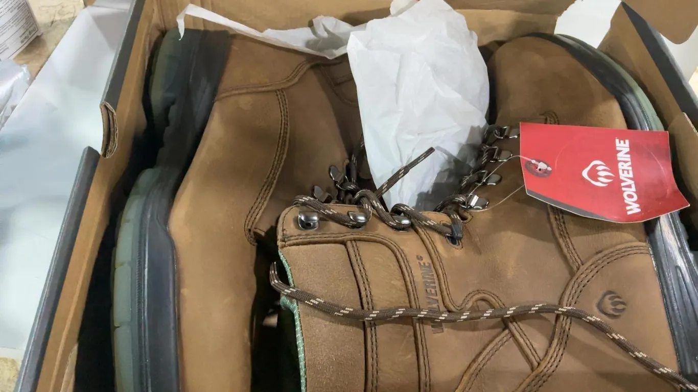 Wolverine Mens Brown Leather Work Boots