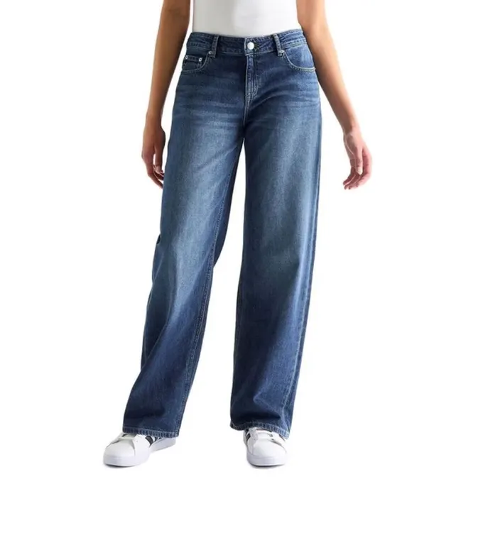 Aeropostale Wide Leg Low Rise Denim Jeans Size 2