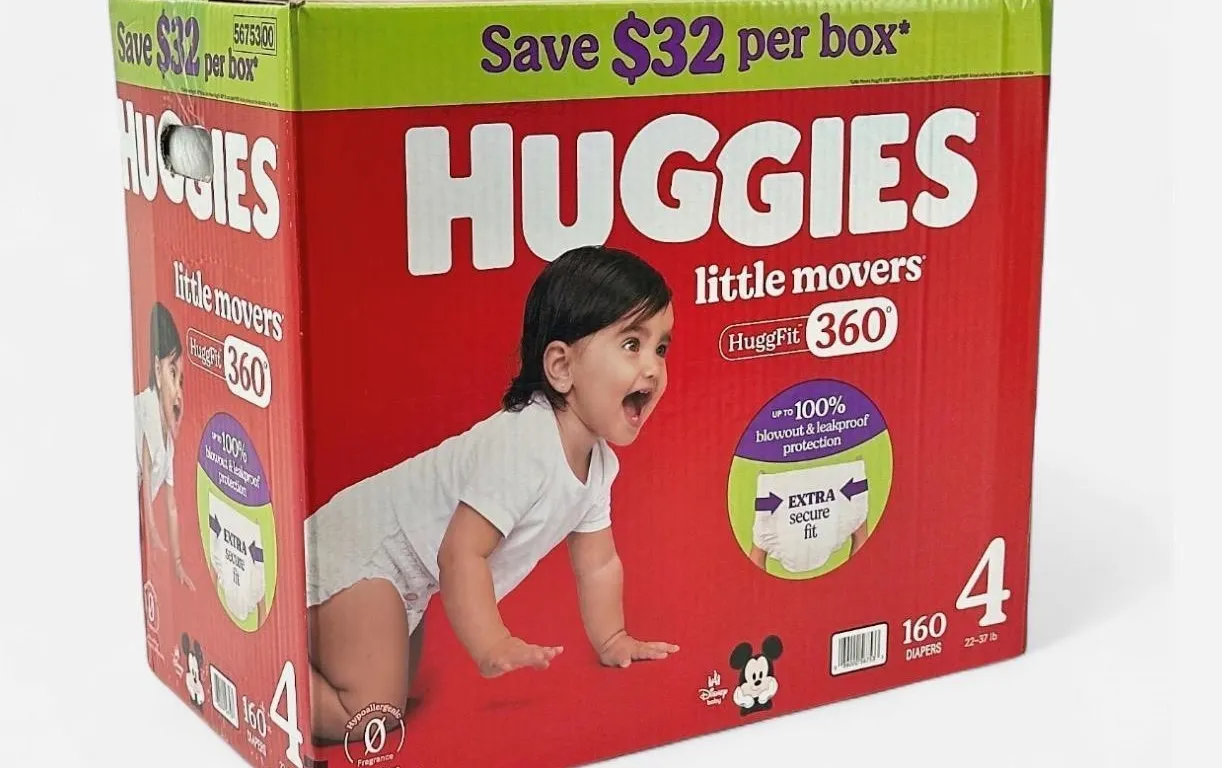Huggies Little Movers 360 Diapers Size 4 160ct