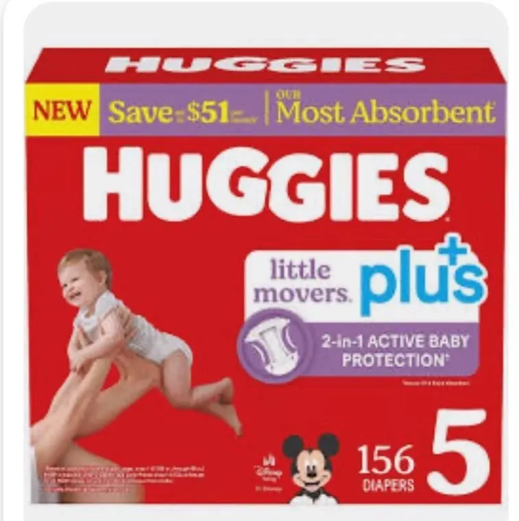Huggies Little Movers Plus Diapers Size 3-7