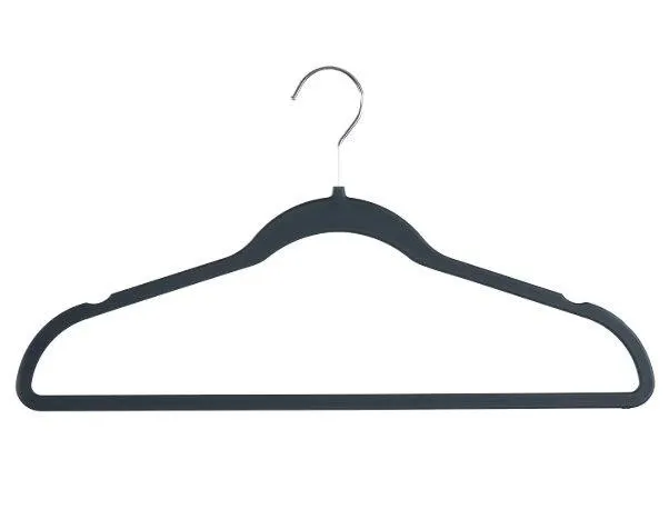 Rubberized Hangers 50ct Black