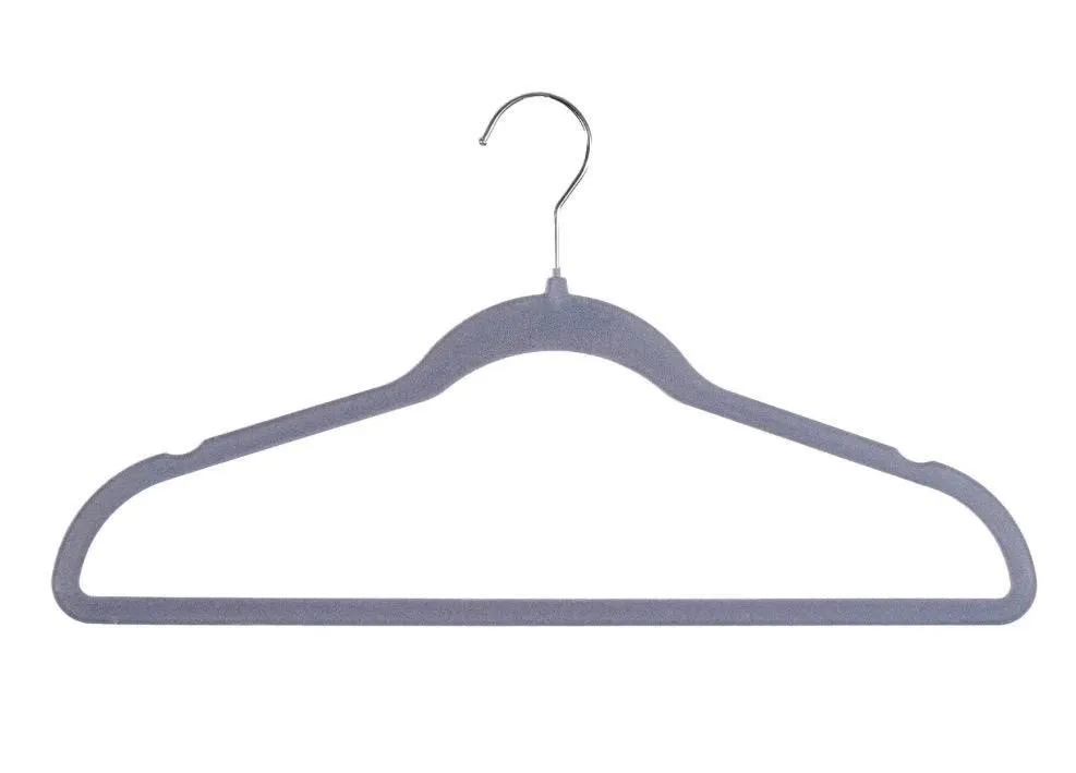 Adult Velvet Hangers Grey 50pk