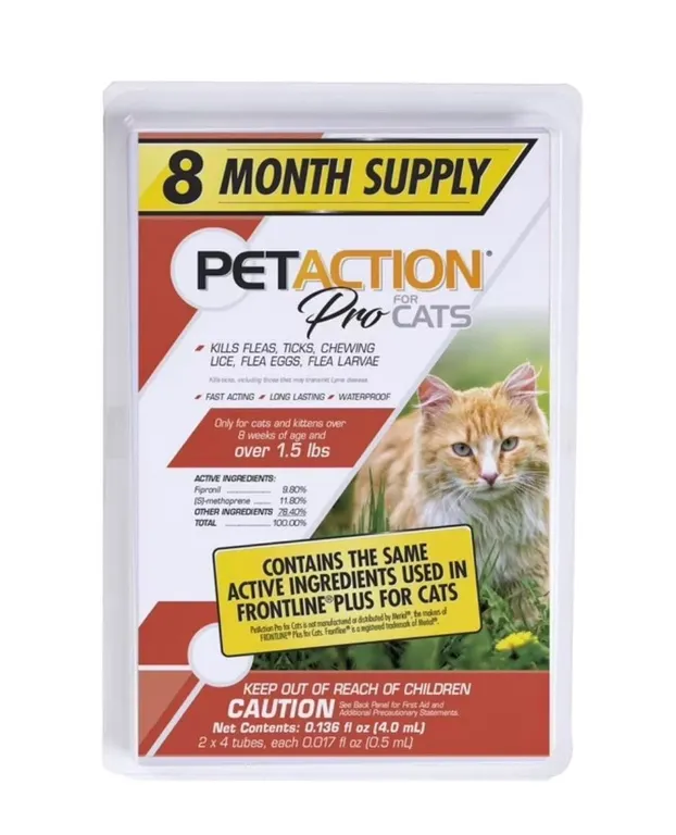 PetAction Pro Flea Tick Treatment 8 Month Supply
