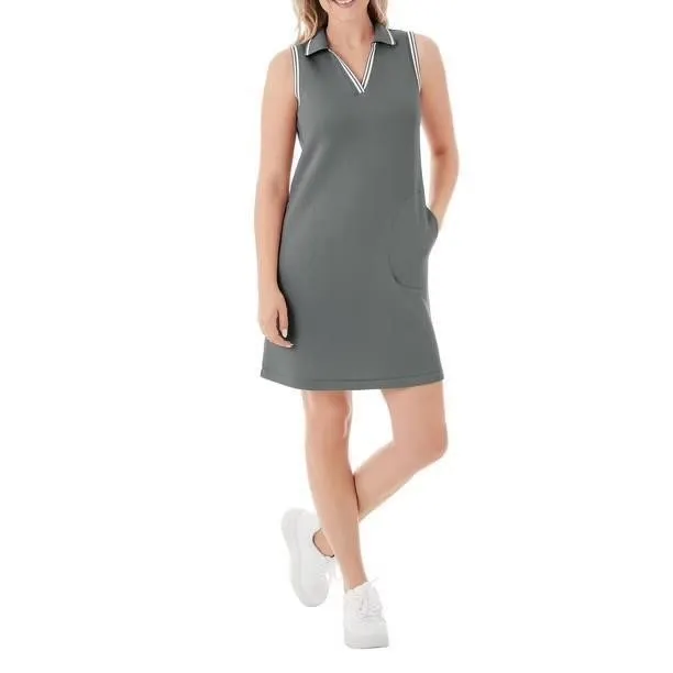 Womens Pique Sandwash Dress Size M