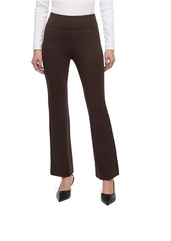 Dkny Pull-On Flare Leg Pants Brown Size S