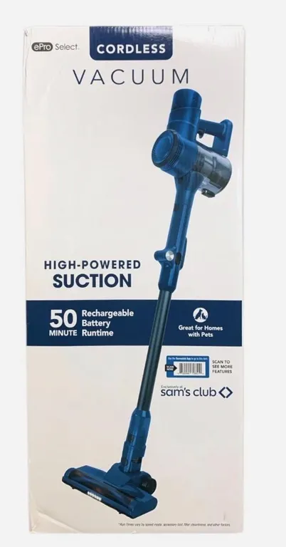ePro Select Cordless Stick Vacuum LED Display