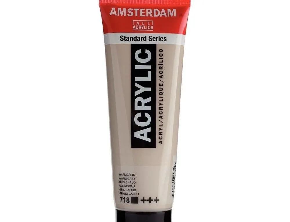 Amsterdam Acrylic Paint Warm Grey 120ml 3pk
